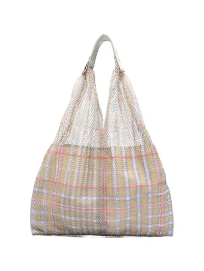 Epice Plaid Tote Bag In Neutral