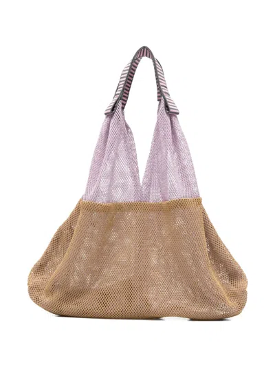Epice Striped-handle Tote Bag In Neutral