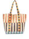 Epice Striped Panel Tote Bag