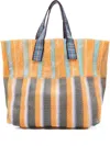 Epice Striped Shoulder Bag In Orange