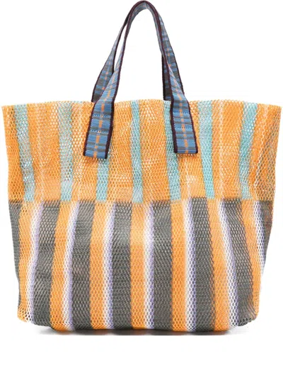Epice Striped Shoulder Bag In Orange