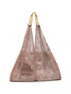 Epice Udaipur Geometric-pattern Shoulder Bag In Brown