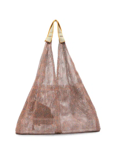 Epice Udaipur Geometric-pattern Shoulder Bag In Brown