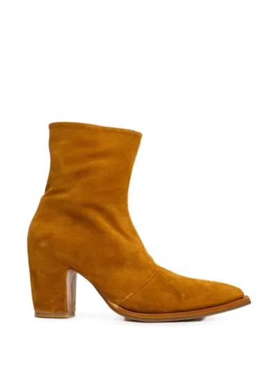 Epice Zari Pointed-toe Ankle Boots In Brown