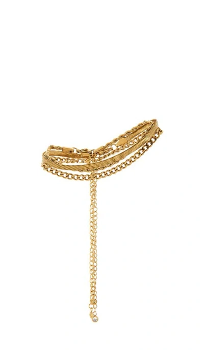 Epifene Anklet Set Of 3 In Gold