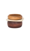 Epifene Multi Colored Wooden Bangles Set Of 3
