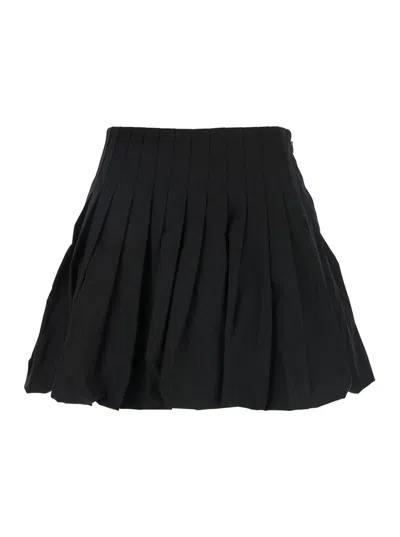 Epingler Pleated Short Puff Skirt In Black