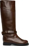 Epingler Tan Belted Angt Long Tall Boots In Brown