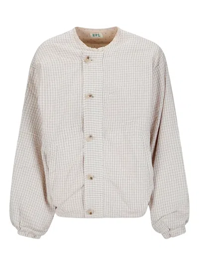 Epl Checkered Bomber Jacket In Neutrals