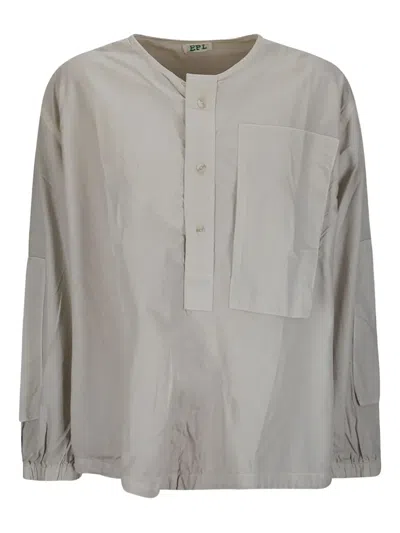 Epl Cotton Blouse In Grey