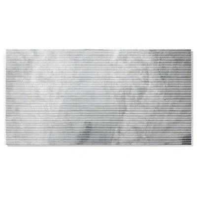 Epoch Carrara Marble, Natural Marble, For Wall, Ol Textured Finished, 3d Fluted Marble, Natural Stone In Gray