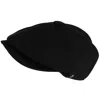 Epoch Hats Company Men's Melton Wool 8 Quarter Newsboy Cap In Black