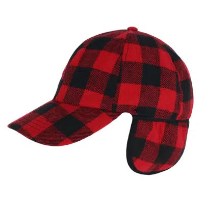 Epoch Hats Company Men's Sherpa Lined Wool Blend Earflap Baseball Cap In Multi