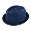 Epoch Hats Company Men's Washed Denim Cotton Fedora Hat In Blue