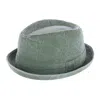 Epoch Hats Company Men's Washed Denim Cotton Fedora Hat In Green