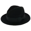 Epoch Hats Company Men's Wool Felt Fedora With Grosgrain Bow Hatband In Black