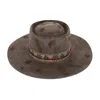 Epoch Hats Company Morreton Vintage Style Wool Felt Hat With Decorative Hatband In Beige