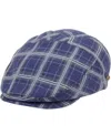Epoch Hats Company Women's Six Panel Cotton Ivy Cap In Navy Plaid
