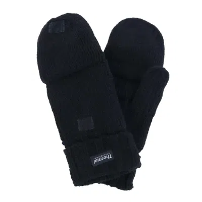 Epoch Hats Company Women's Wool Blend Winter Convertible Fingerless Glove To Mitten In Black