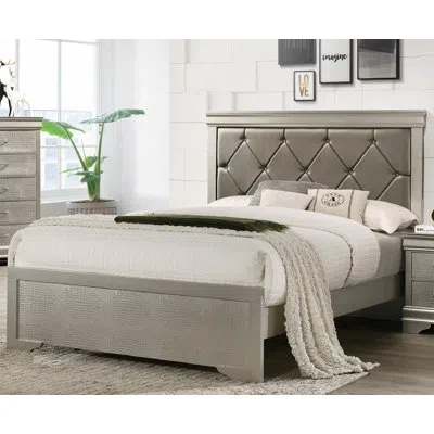 Epoch Modern Led Bed Made With Wood In Beige