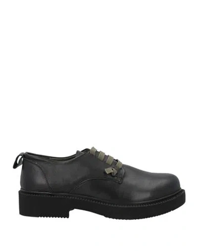 Epoche' Xi Woman Lace-up Shoes Black Size 7 Leather