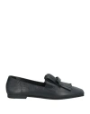 Epoche' Xi Woman Loafers Black Size 6 Leather In Black