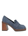 Epoche' Xi Woman Loafers Pastel Blue Size 8 Leather
