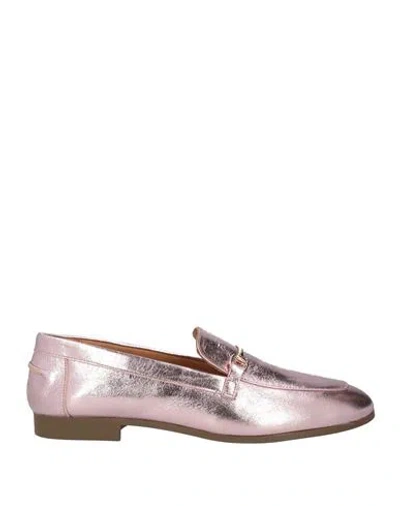 Epoche' Xi Woman Loafers Rose Gold Size 7 Leather