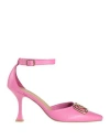 Epoche' Xi Woman Pumps Fuchsia Size 8 Leather In Pink