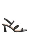 Epoche' Xi Woman Sandals Black Size 11 Soft Leather