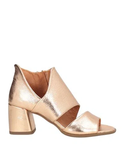 Epoche' Xi Woman Sandals Copper Size 11 Leather In Orange