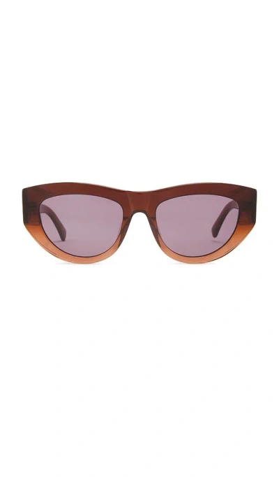 Epokhe Candy Sunglasses In Brown Gradient Polished & Black