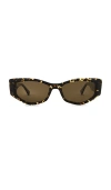 Epokhe Guilty Sunglasses In Crystal Dark Tortoise Polished & Brown P