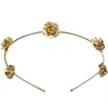 Epona Valley Field Of Roses Headband In Gold