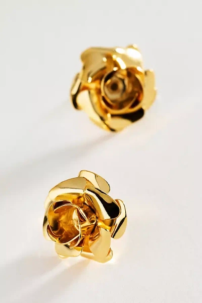 Epona Valley Field Of Roses Stud Earrings In Gold