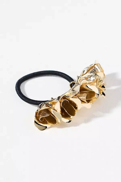 Epona Valley Roses Pony Cuff Hair Tie In Gold