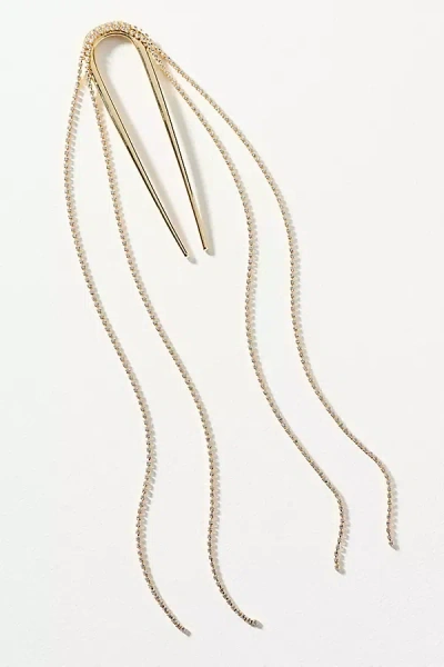 Epona Valley Swarovski Crystal French Hair Pin In Gold