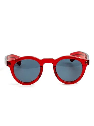 Epos Argos Round-frame Sunglasses In Red