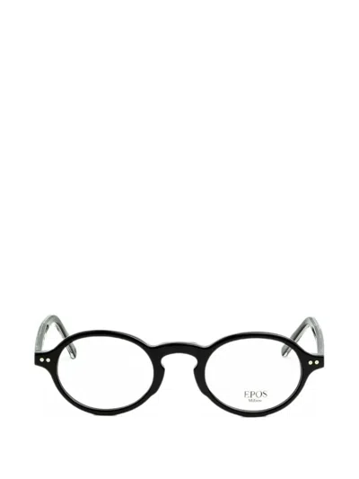 Epos Dymas Ncr Round-frame Glasses In Black