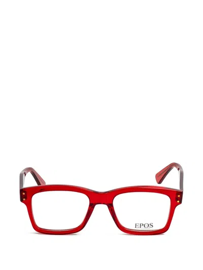 Epos Erato 2 Square-frame Glasses In Red