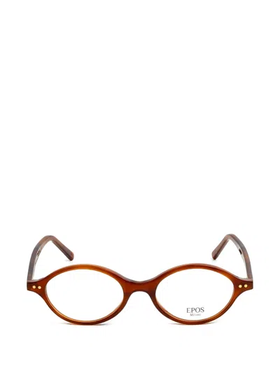 Epos Gilda Oval-frame Glasses In Brown
