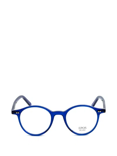 Epos New Pan Round-frame Glasses In Blue