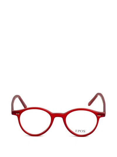 Epos New Pan Round-frame Glasses In Red