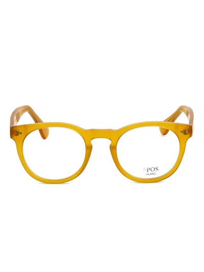Epos Polluce Round-frame Glasses In Yellow