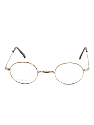 Epos Round Frame Teseo Glasses In Gold