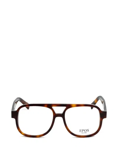 Epos Steno Pilot-frame Glasses In Brown