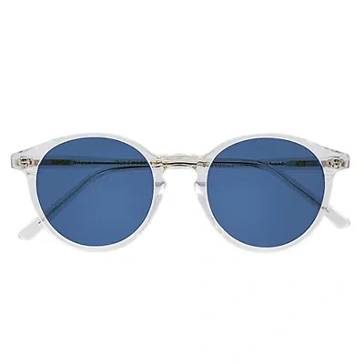 Pre-owned Epos Sunglasses  Castore 2 Cr Crystal 48 22 145 Various Lenses Hand Made In Italy In B4 Blue