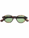 Epos Tortoiseshell Rounded Sunglasses In Braun