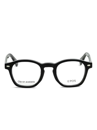 Epos Yeti Round-frame Sunglasses In Black