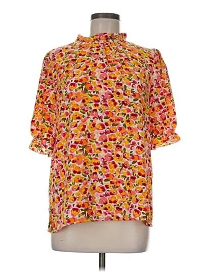 Pre-owned Epretty 3/4 Sleeve Blouse In Orange